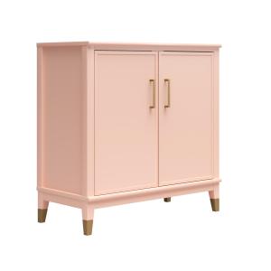 Armoire avec 2 portes en effet bois rose