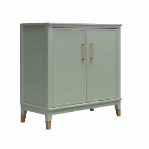 Armoire avec 2 portes en effet bois vert