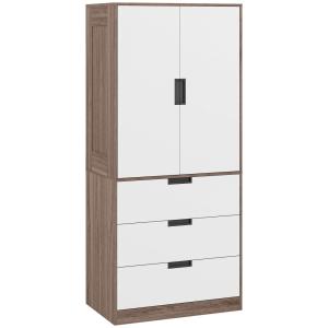 Armoire chambre dressing adulte 3 tiroirs tringle suspensio…
