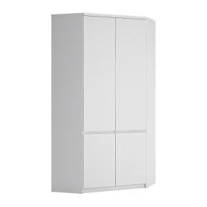 Armoire d'angle 2 portes stratifiés blanc
