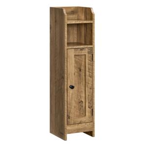 Armoire d’angle avec porte et étagères 20 x 18 x 80 cm marr…
