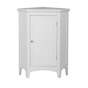 Armoire d’angle en bois, blanche