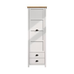 Armoire d'entrée 1 porte et 2 tiroirs L65 cm - Gris