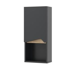Armoire de avec porte et compartiment ouvert Anthracite 30x…