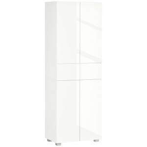 Armoire de cuisine 4 portes à poussée laqué blanc