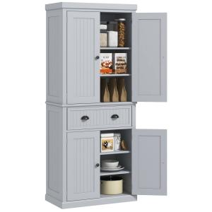 Armoire de cuisine 4 portes et tiroir gris