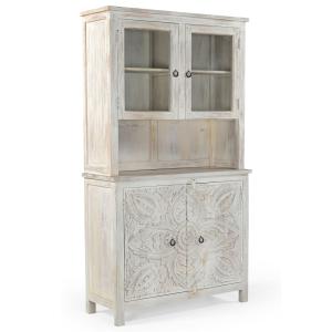 Armoire de cuisine avec 2 portes vitrées 2 tiroirs en bois…