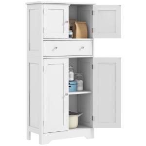 Armoire de cuisine étagères réglables blanc