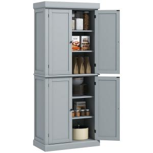 Armoire de cuisine moderne placards étagères réglables gris…