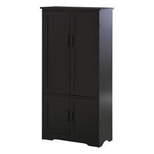Armoire de cuisine multi-rangements 2 placards 3 étagères