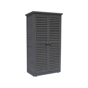 Armoire de jardin bois  anthracite 87 x 46 x 160 cm