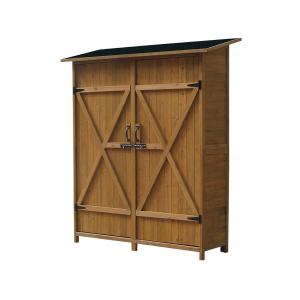 Armoire de jardin bois  marron 140 x 49 x 162 cm