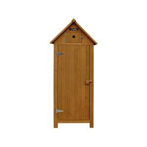 Armoire de jardin bois  marron 77 x 54 x 179 cm