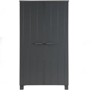 Armoire de penderie - pin brossé gris acier