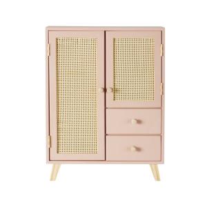 Armoire de poupée rose et beige