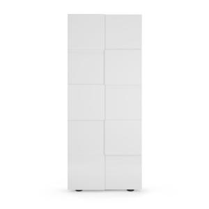 Armoire de rangement 2 portes - H187 cm - Blanc