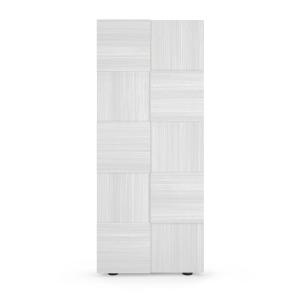 Armoire de rangement 2 portes - H187 cm - Blanc/béton