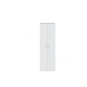 Armoire de rangement 2 portes L58,5cm x H180cm - Blanc