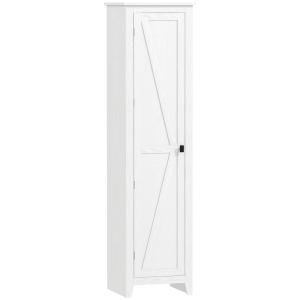 Armoire de rangement 3 étagères réglables en bois blanc
