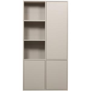 Armoire de rangement 3 portes droite en pin beige