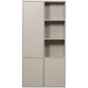 Armoire de rangement 3 portes gauche en pin beige