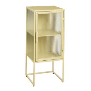 Armoire de rangement avec portes en métal beige 38x35x90