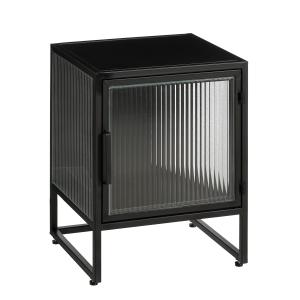 Armoire de rangement avec portes en métal noir 38x35x50