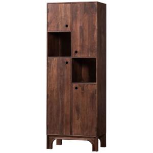 Armoire de rangement en bois de manguier noyer