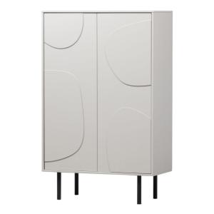 Armoire de rangement en bois de pin brume