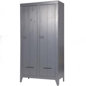 Armoire de rangement en pin gris foncé