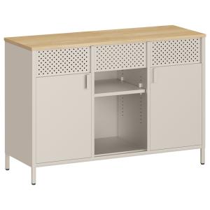 Armoire de rangement fermeture magnétique beige