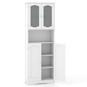 Armoire de rangement haute étagères réglables blanc 60 x 30…