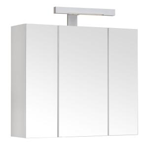 armoire de rangement murale avec miroir PPSM Blanc