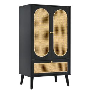 Armoire de rangement pour dossiers en bois noir