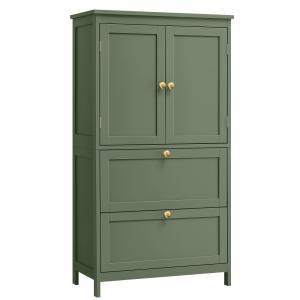 Armoire de salle de bain avec 2 portes et 2 tiroirs vert fo…