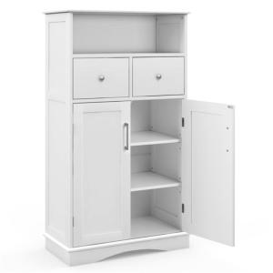 Armoire de salle de bain avec étagère réglable blanc  60 x…