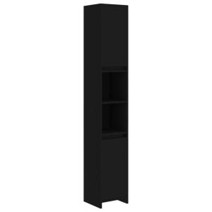 Armoire de salle de bain bois d'ingénierie Noir 30x30x183,5…