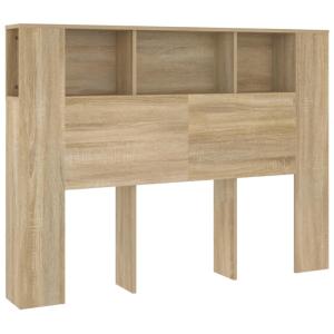 Armoire de tête de lit bois beige 140x18,5x104,5 cm