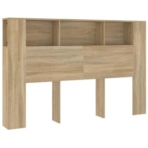 Armoire de tête de lit bois beige 160x18,5x104,5 cm