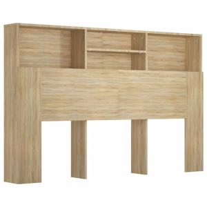 Armoire de tête de lit bois beige 160x19x103,5 cm
