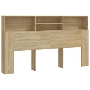 Armoire de tête de lit bois beige 180x19x103,5 cm