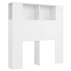 Armoire de tête de lit bois blanc 100x18,5x102,5 cm
