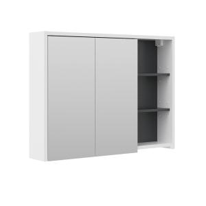 Armoire de toilette, blanc/anthracite 100 x 75cm