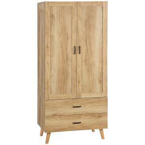 Armoire design scandinave 2 portes tiroirs penderie aspect…