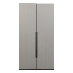 Armoire dressing 2 portes en bois FSC gris 110x58x210cm