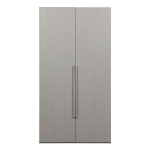 Armoire dressing 2 portes en bois FSC gris