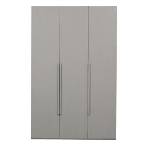 Armoire dressing 3 portes en bois FSC gris 165x58x210cm