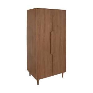 Armoire dressing décor bois de noyer 2 portes, étagères et…