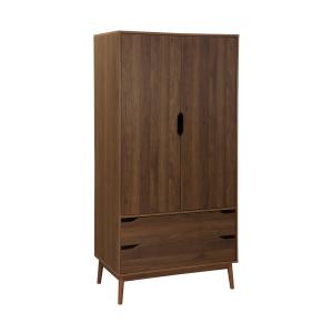 Armoire dressing vintage décor bois 2 portes
