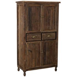 Armoire en bois avec 4 portes et 2 tiroirs 90x45x160h cm